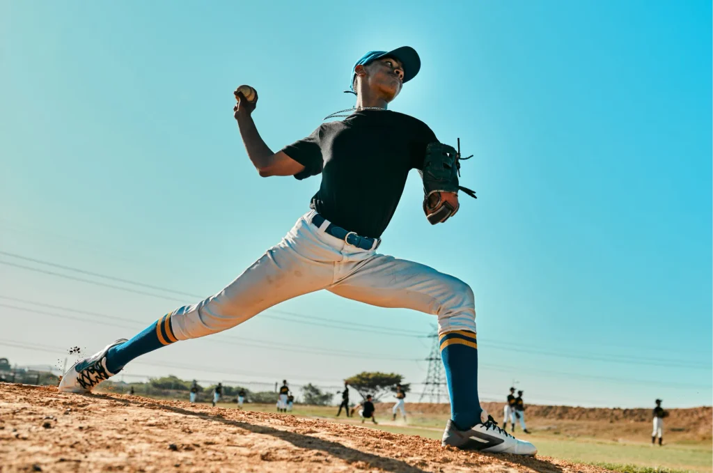 Baseball throwing motion